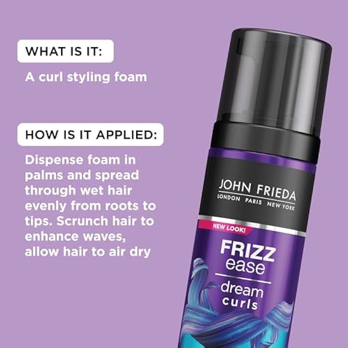 John Frieda Hair Styling Foam, Dream Curls Air Dry Waves, 5 Fl Oz - Image 5